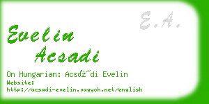 evelin acsadi business card